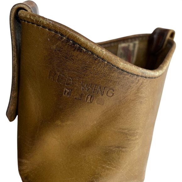Red Wings Shoes Vintage Leather Boots Pecos Western Biker Work Cork Sole Men's 7 - Picture 11 of 14
